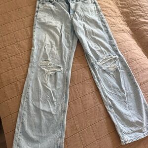 American Eagle Outfitters Light Blue Straight Leg Jeans
